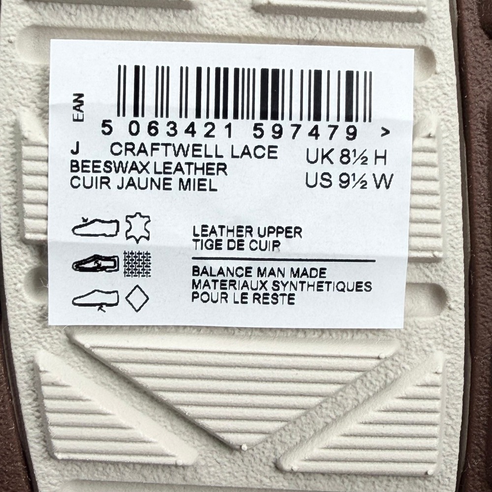 Clarks Craftwell Lace Beeswax Leather Mens 9.5 Wide Brown Sneakers 26184701 - Picture 7 of 12